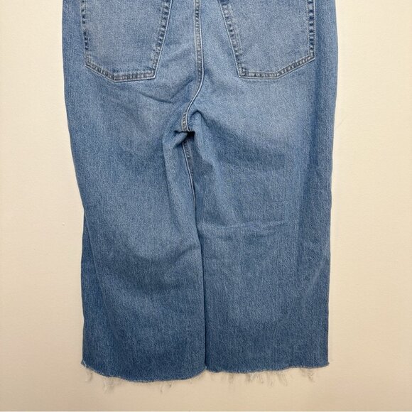 Old Navy Womens 14 Raw Hem Extra High Rise Sky Hi A Line Wide Leg Jeans - Picture 12 of 13